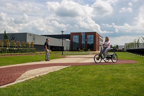 Test ride with Van Raam adapted bicycle Test ride with Van Raam adapted bicycle
