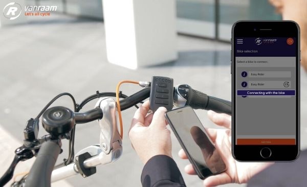 connect with the van raam e-bike app